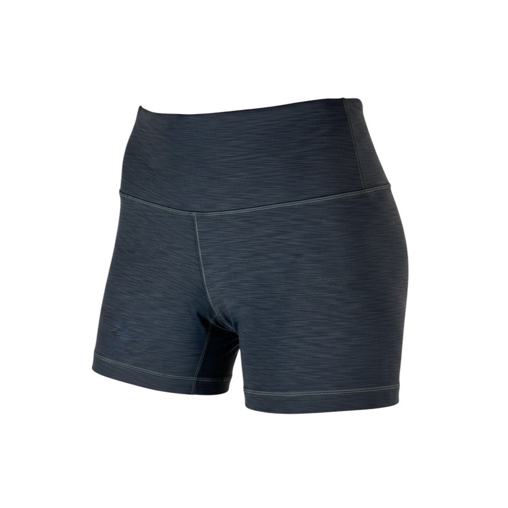 Lululemon Wunder Under Shorts Womens Size 6 Black/Gray Good High Rise Space Dye